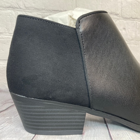 STYLE & CO Wileyy Ankle Booties Black Smooth Microsuede - Picture 14 of 16